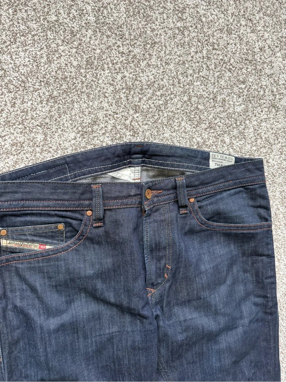 Diesel Thavar Slim-Skinny Jeans – Dark Wash – Men’s W32 L32